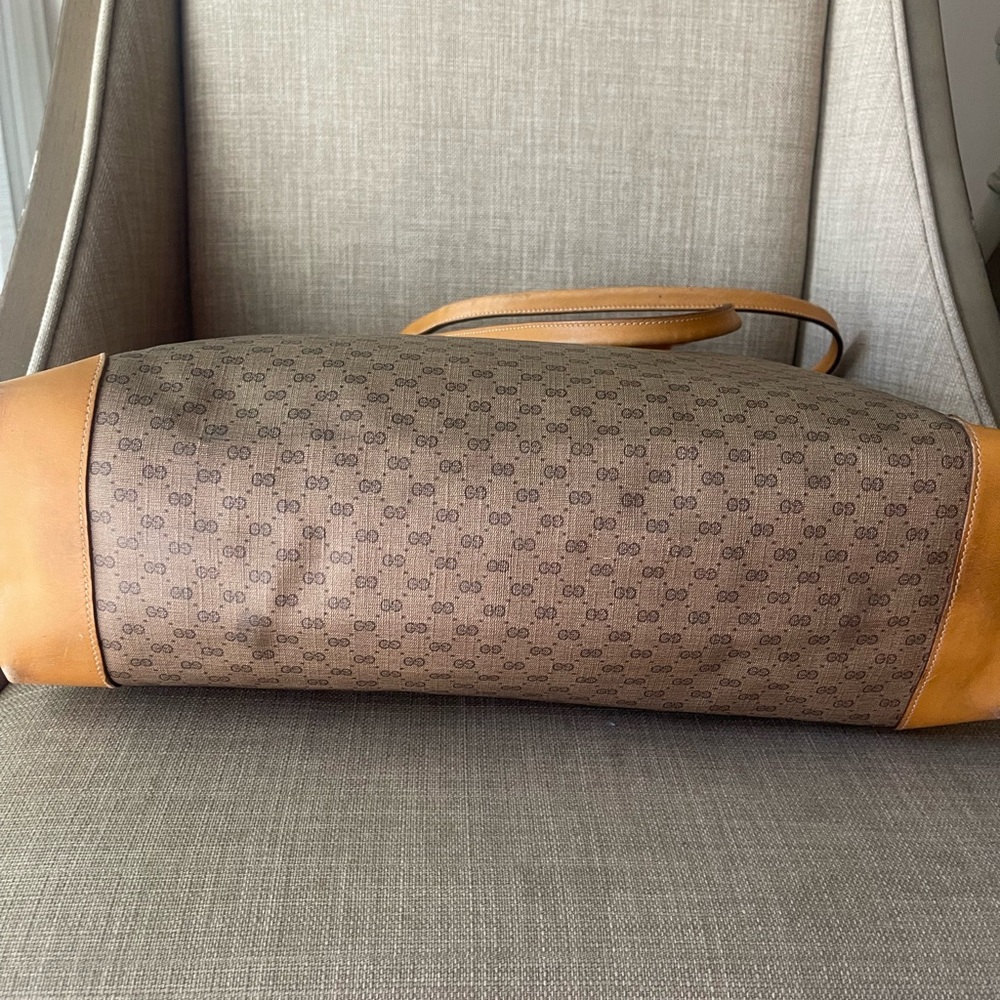 100% Authentic Gucci vintage GG canvas large tote bag 002.123.0138 (PP5) - Picture 9 of 16